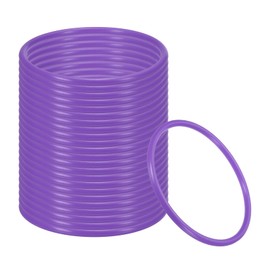 PATIKIL 5.1 Inch Plastic Ring-Toss Rings for Bottles, 24 Pack Carnival Rings Plastic Hoops for Speed and Agility Practice Outdoor Party Favor, Purple
