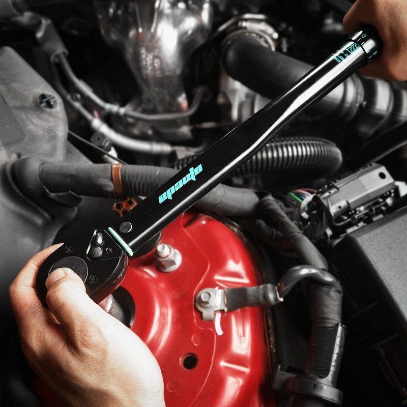 EPAuto 1/2-inch Drive Click Torque Wrench, 10-150 ft/lb, 13.6-203.5 N/m,