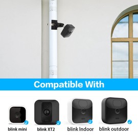 Flexible Camera Mount for Blink Outdoor Camera, Blink Mini, Blink Indoor, Blink XT, Blink XT2 Camera, Pole Mounting Bracket Wall Mount Compatible with Blink Security Camera, Black