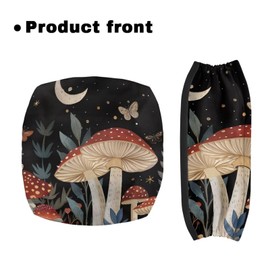 Vanideaoty Mushroom Rollator Seat Cushion Back Bar Cover Set with Velcro Rollator Walker Accessories Soft and Breathable Seat cover has Elastic Band Suitable for Parks