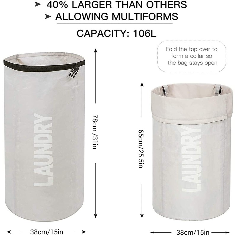 WOWLIVE Extra Large Foldable Laundry Bag Laundry Basket Collapsible Laundry