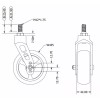 Wheelchairparts.Net ALUMINUM CASTER FORK (SILVER) ASSEMBLY WITH WHEELS. CHOOSE YOUR