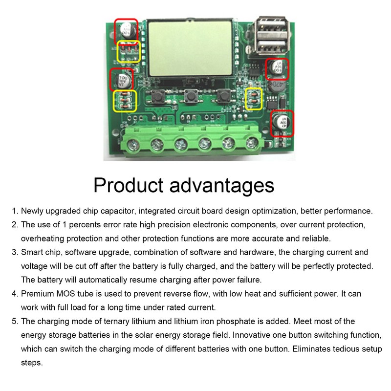 Solar Charge Controller With LCD Dual USB Industrial Master Chip