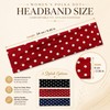 3 Pack Polka Dot Headbands for Women, 2 Inch Wide