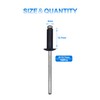 BESTYCHAO 100pcs Aluminium Blind Rivet, Open End Rivet Pop Rivet,