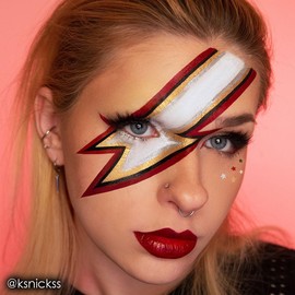 Mehron Makeup Detailz Fine Tip Liquid Makeup | Fine Point Eyeliner| Professional Liquid Face Paint & Eyeliner .17 fl oz (5 ml) (Silver)