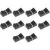 CENPEK 10Pcs Plastic Black Straight Slide Potentiometer Flat Push Knob