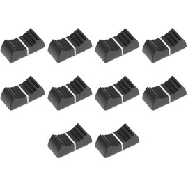 CENPEK 10Pcs Plastic Black Straight Slide Potentiometer Flat Push Knob Insert Shaft 4 x 1.2mm