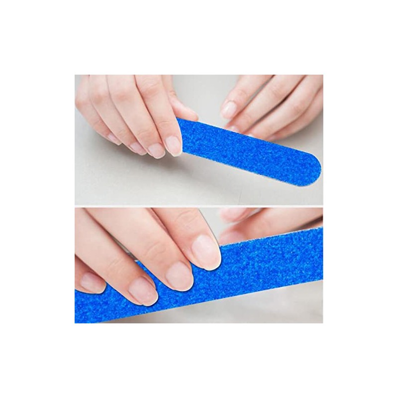 VOANZO Pack of 100 Disposable Nail Files, Double Sided Emery
