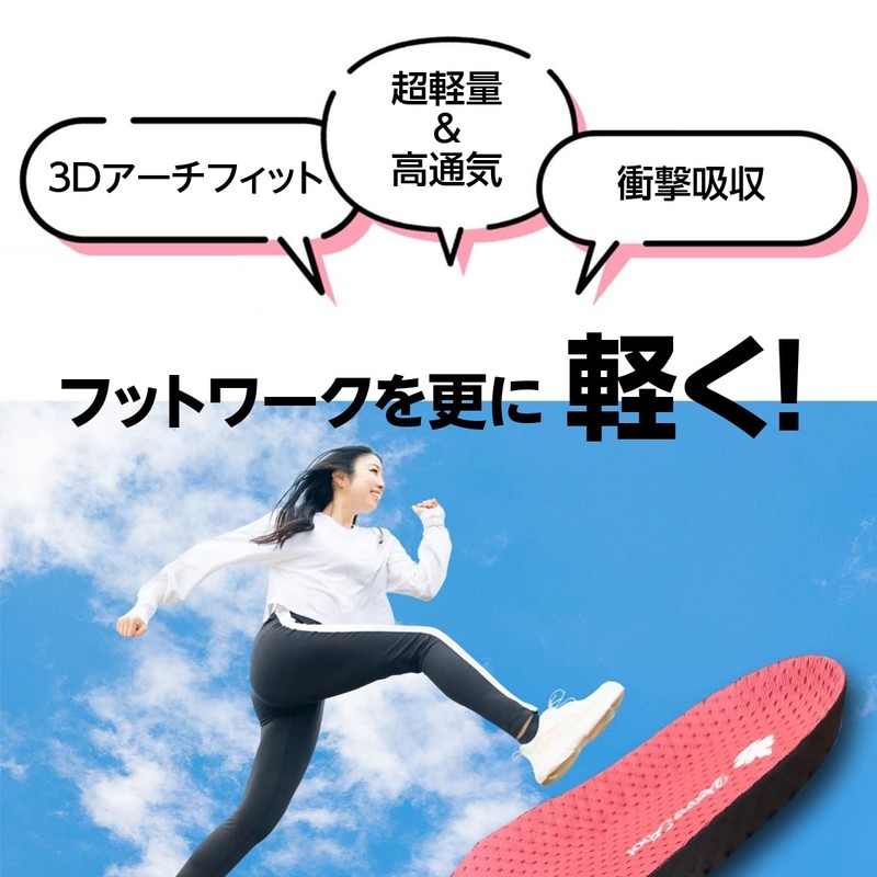 Activa Shock Absorbing Insole, Arch Support, 3D Airy Mesh Insoles,