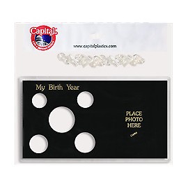 K & M Coin Capital Holder - Birth Year (Cent through Half), 3.5x6 Meteor