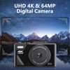 Pocket Digital Camera for Photography, UHD 4K 64MP Point and