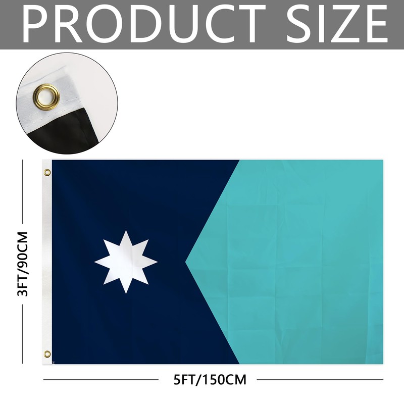 Double Sided Minnesota Flag 3x5 FT Outdoor UV Fade Resistant