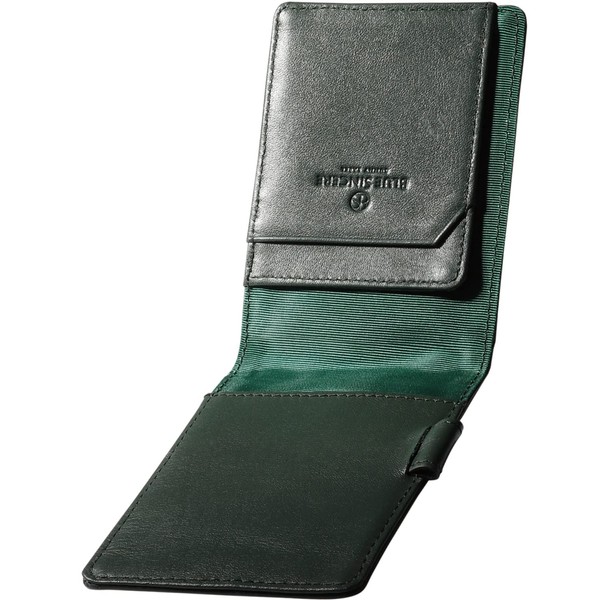 BLUE SINCERE Rodea Cover No11 Leather Vertical Notepad Pen Holder with Card Pocket, Vegetable Tanned Genuine Leather, Premium Leather / Rhodica11 Rodica 11 RD1 (Deep Green)