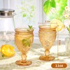 Darlion Wine Goblets, Goblet Glasses, Amber Goblets, Wine Glasses Set