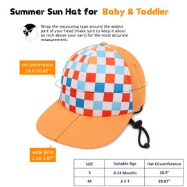 Kids Baseball Hat Visor, Toddler Boy Girl Sun Protection Hat Cotton Hats,Sun Hat for Baby Little Girls Boys Children (6-24 Months)