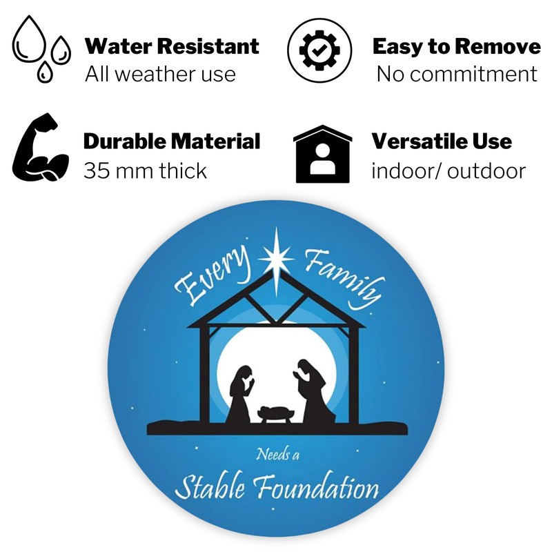 Every Family Needs a Stable Foundation Magnet, Religious Nativity Scene