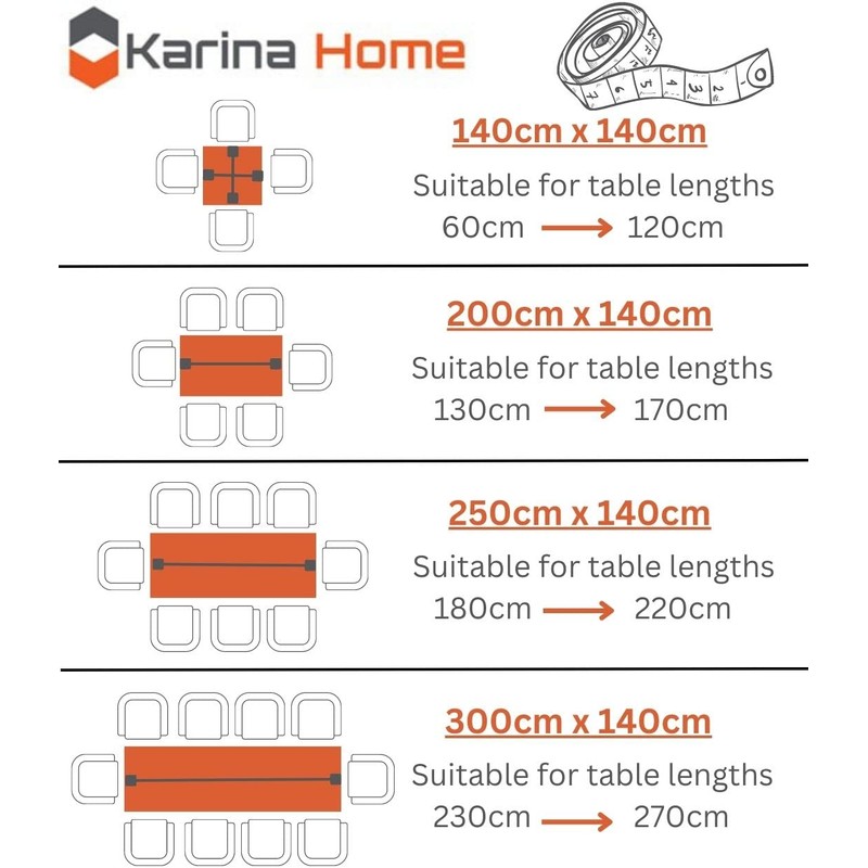 Karina Home Polka Dotty PVC Wipe Clean Tablecloth Vinyl (Red,