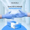 HANSKA Disposable Nitrile Gloves, Blue, Powder-Free, Insert and Bet, Ambidextrous,
