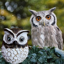 Memeyou Hide a Key Outdoor Key Hiders Waterproof Key Safe Storage Lock Box for Outside Yard Garden Ornament Large Size Design House Spare Holder Owl