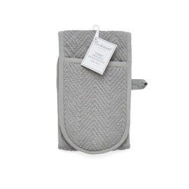 Cooksmart Chevron Double Oven Gloves Heat Resistant | British Designed Heat Resistant Oven Gloves | Modern Oven Mitt & Potholder for Home Cooking | Maximum Heat Protection Kitchen Oven Gloves