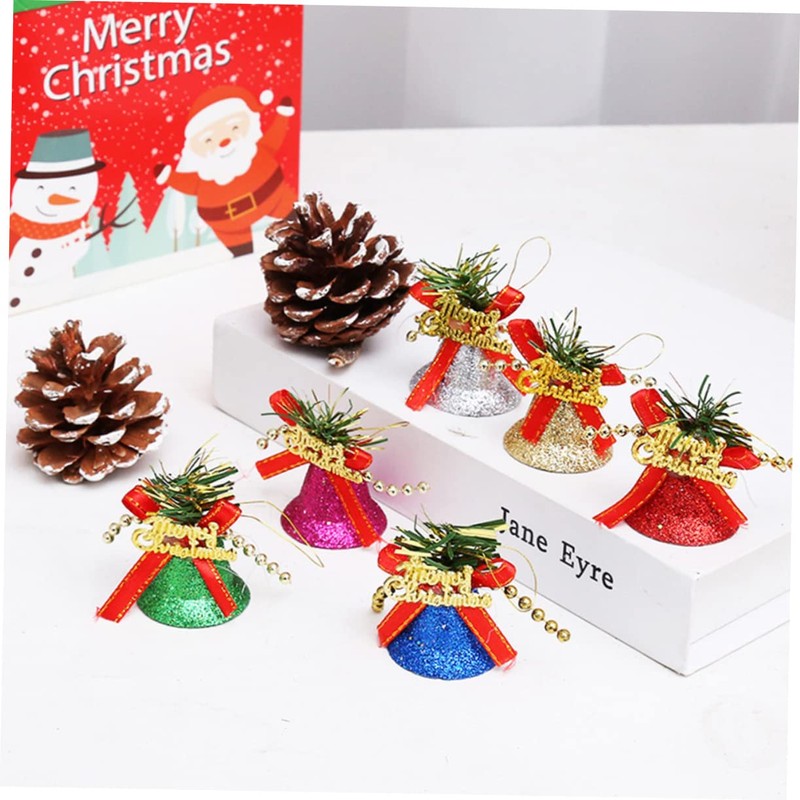 Ciieeo 12 Pcs Large Plastic Jingle Bells for Christmas Tree