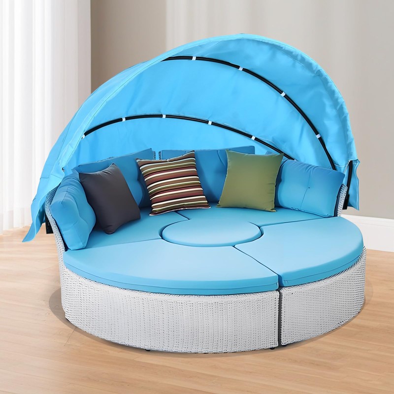 66''-75 ''Outdoor Daybed Replacement Canopy, Outdoor Patio Wicker Daybed Canopy,