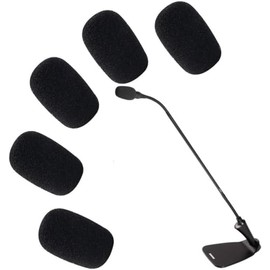 5 Pcs Black Replacement Microphone Sponge Wind Shield Windscreen Foam Cover for Microphone Windscreen for Shure CVG18-B/C Gooseneck Condenser Accessories