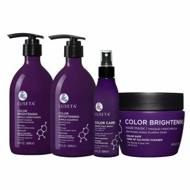 Luseta Color Brightening Haircare 4pcs Set for Blonde & Gray Hair Nourish Moisturize