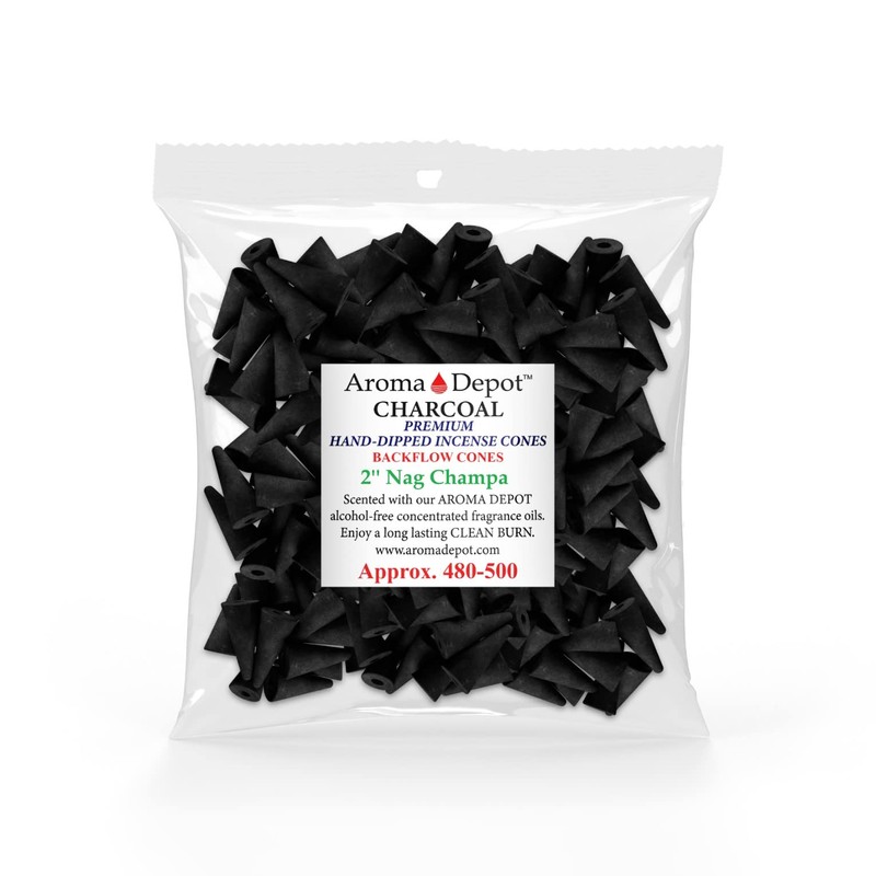 2'' Nag Champa Backflow Charcoal Incense Cones (10 Cones)