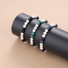 GAVU 6mm Pearl Bracelet for Men, Crystal Onyx Beaded Bracelet