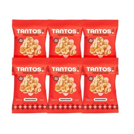 Tantos! Puffed Pasta Chips, Healthy Pasta Snack by Top Chef Joe Sasto, As Seen on Shark Tank, Plant Based, Low Calorie, Crunchy Chips, Variety Pack, Marinara, Pesto, Cacio e Pepe, Classico, Gourmet Bold Flavors, 1 oz 6 Pack of Marinara