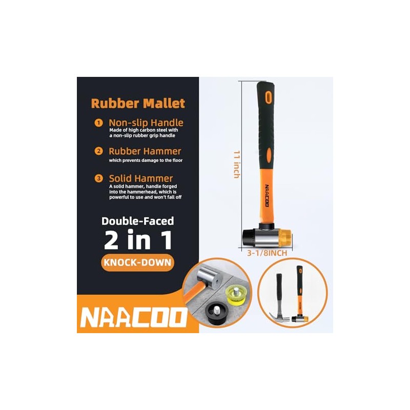 NAACOO Laminate Flooring Tools, 5in1 Pro Floor Install Kit for