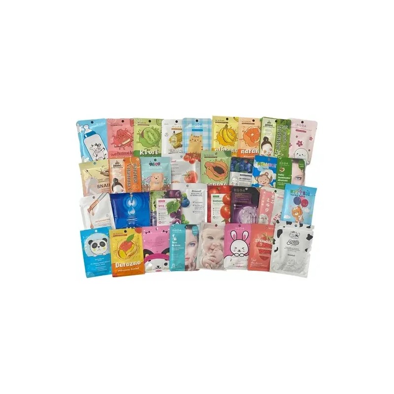 Kit 10 Mascarillas Faciales Hidratantes Rodillo De Jade
