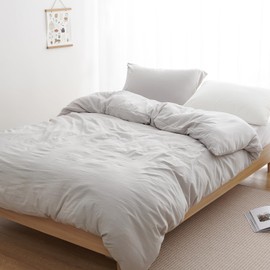 Kumori Duvet Cover, Semi-Double, Washed, Moisture Wicking, Quick Drying, Gentle on the Skin, Soft, Moist Peach Skin, Wrinkles, Washable OK, All Seasons, Duvet Cover, 67.9 x 82.7 inches (170 x 210 cm),