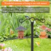 Double Shepherds Hook for Outdoor with 5 Prong Base 90