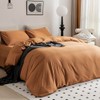 JELLYMONI Burnt Orange Duvet Cover Queen Size - 100% Washed