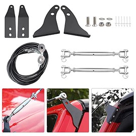 JK Limb Riser Adjustable Limb Risers Kit Through the Jungle Protector Obstacle Eliminate Rope, Engine Hood Protective Sub-line Branches Bracket Compatible with JK JKU Sport Sahara Rubicon X 07-18