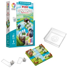 Smart Games - Pose Moutons - Jeu de Réflexion Éducatif - Défis de Logique Multi-Niveaux - 1 joueur – Français - SG 452 FR