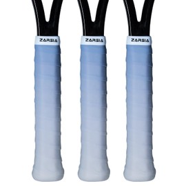 KUZAW 3 Pack Ultra Tacky Overgrip, Tennis Racket Grip Tape - Gradient Color Non-Slip Wrap for Tennis/Pickleball/Badminton/Golf/Baseball Bat, Sweat-Absorbing Cushion Universal Handle Tape (3X Blue)