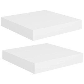 Casafoyer Floating Wall Shelves 2 pcs White 9.1"x9.3"x1.5" MDF