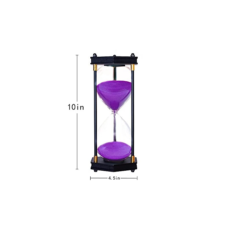 Large Hourglass Timer 60 Minute, Decorative Hexagon Frame Sandglass with
