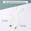 CHARMINGO Love Heart Birthstone Necklace for Women, Dainty 18k Gold