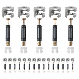 20 Sets 3-in-1 Cam Lock Connector Kit, Eccentric Furniture Fasteners with Pre-Inserted Nuts for Cabinet Wardrobe Table Assembly (Hidden Design)