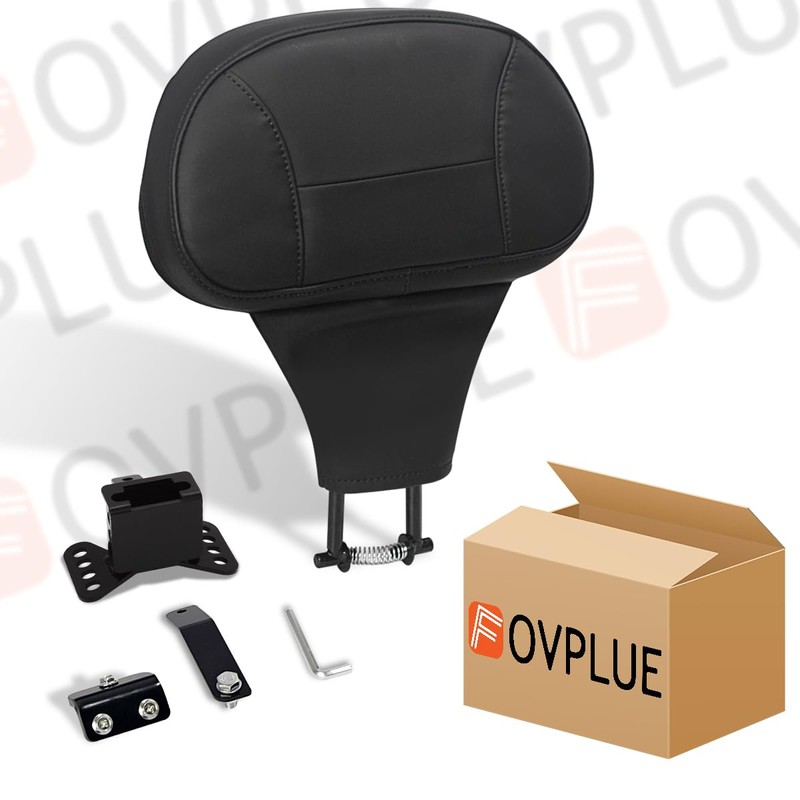 FOVPLUE Adjustable Rider Backrest,Detachable Plug-in Driver Backrest Pad w/Mounting Kit
