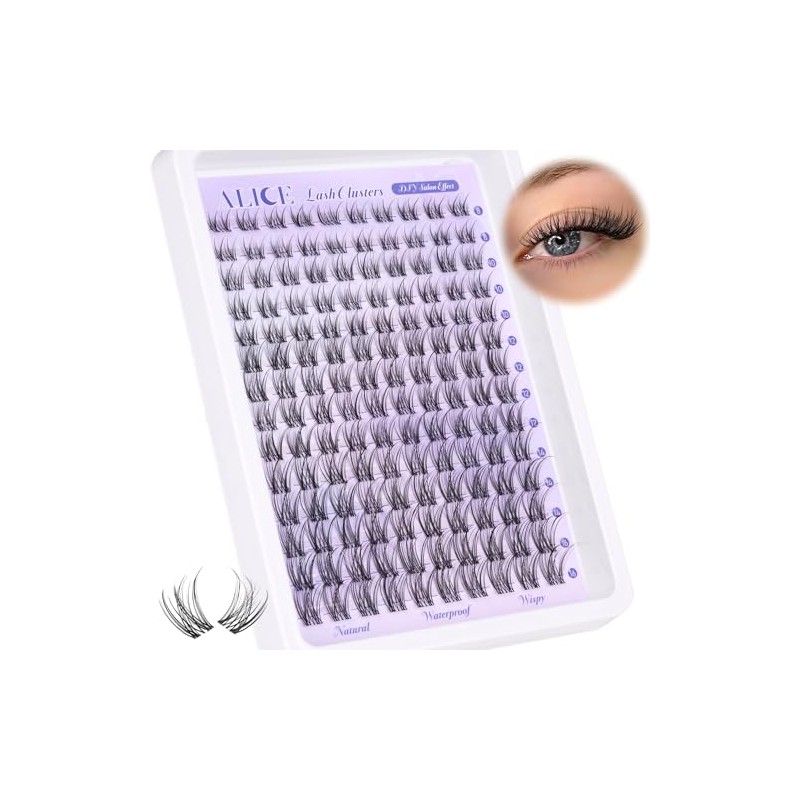 ALICE Natural Lash Clusters Lash Extensions Invisible Band Waterproof 8-16mm