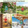 BOLITE Hummingbird Feeders for Outdoors Hanging, Hand Blown Glass, 22