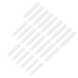 Voarge Pack of 200 Plastic Collar Stays in 3 Sizes, White, Men's Metal Metallic Collar Stays Set Collar Stays, Bones Collar Stays for Shirts, White