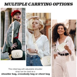TOPEAST Purses for Women - Small Crossbody Bags for Women, Handbags for Women | Shoulder Bag for Women | Quilted Leather Crossbody Bags for Women | Christmas Birthday Gifts (White A)