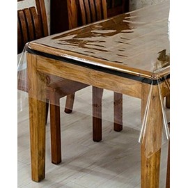PVC Vinyl Tablecloth Cover Protector in Width 140cm – Sold by the meter (Clear 0.25 mm, 3 Meters)